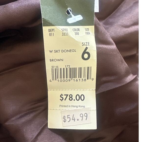 Vintage EDDIE BAUER Womens Skirt 6 Brown Wool Flare Retro Y2K Grunge Academia - Picture 2 of 11